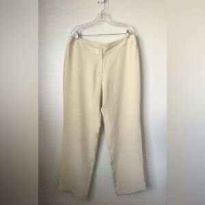 NWT EILEEN FISHER Bisqe Silk Straight Crepe Pants $238 XL